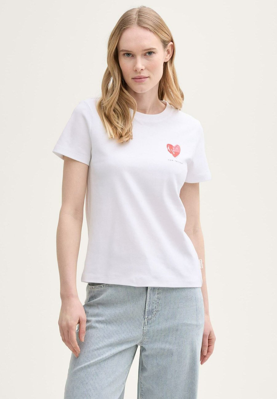 

Футболка TOM TAILOR Print T-shirt, White