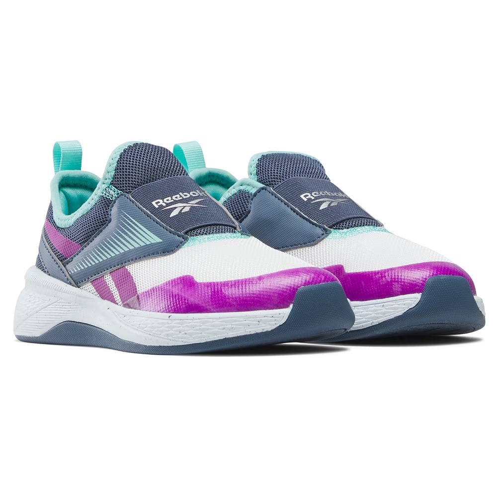 

Детские кроссовки без шнурков Reebok nano play little/big kid, white/shadow/aqua