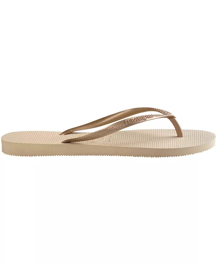 Женские узкие шлепанцы Flip-flop Havaianas, коричневый/бежевый — фото 2