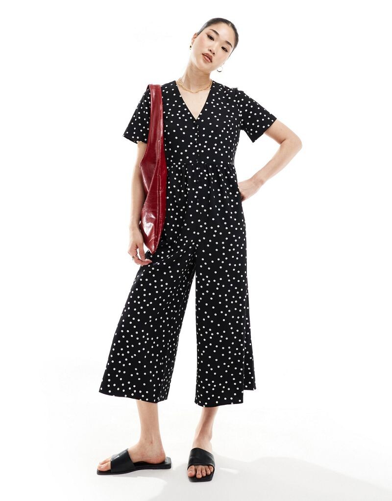 

Чайный комбинезон с короткими рукавами ASOS DESIGN