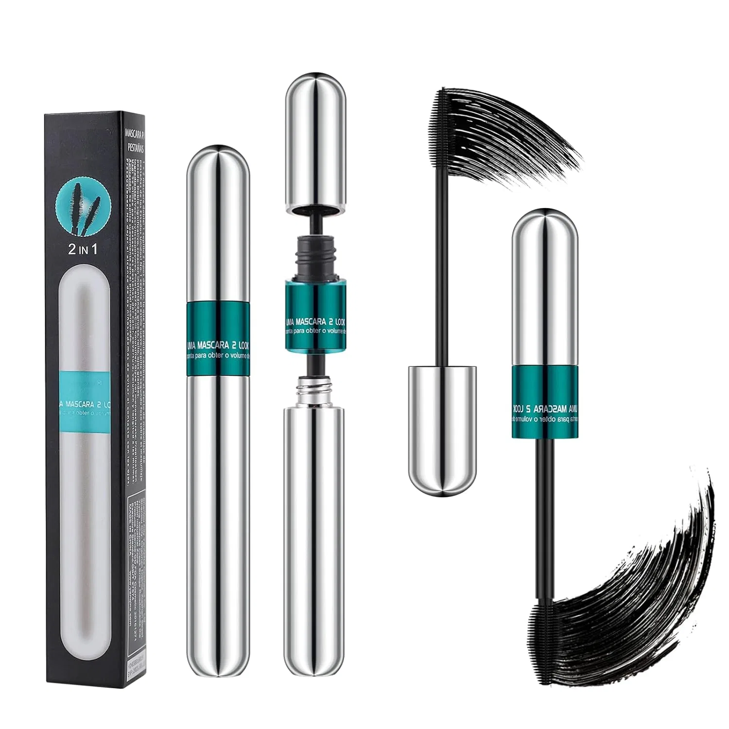 Тушь для ресниц 4D Silk Fibre Lash Mascara, водостойкая, 2-в-1 Housn, B