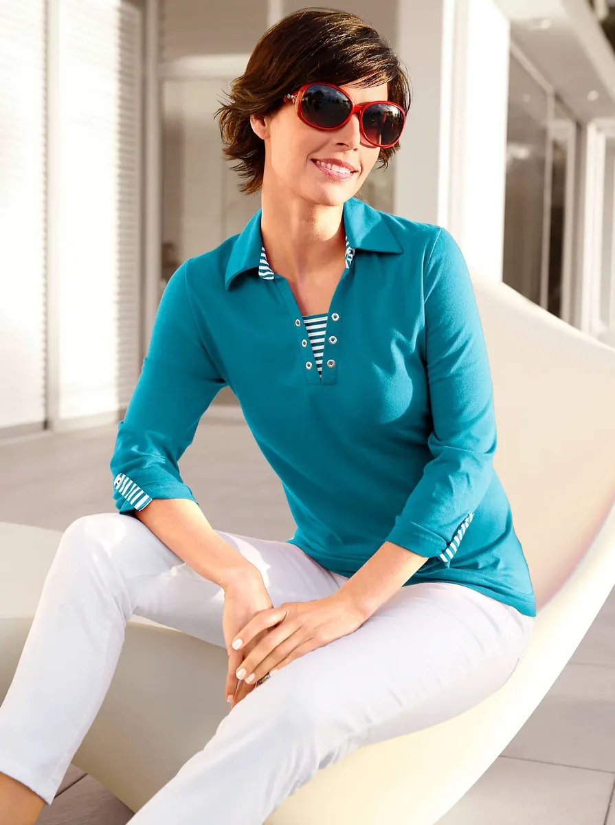 

Рубашка с рукавом 3/4 "Shirt" в стиле casual Casual Looks, цвет Petrol