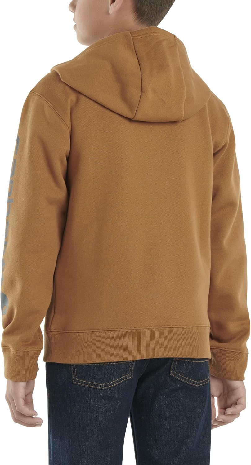 Детская толстовка Carhartt CA6272 с длинными рукавами и принтом - для мальчиков, Carhartt Brown — фото 3