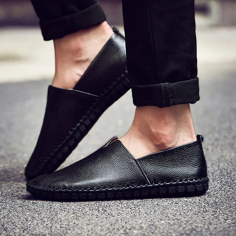 Мокасины кожаные, Loafers & Slip-Ons мужские, желтые GHTRHSB — фото 2