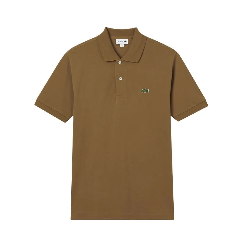 Поло с коротким рукавом и нашивкой с логотипом LACOSTE, dpc/walnut