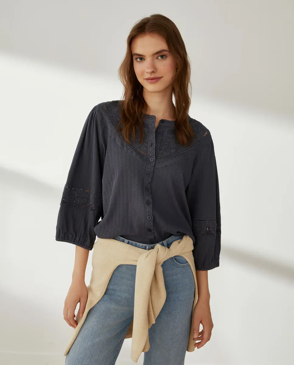 

Романтическая женская футболка Southern Cotton, цвет Plomo