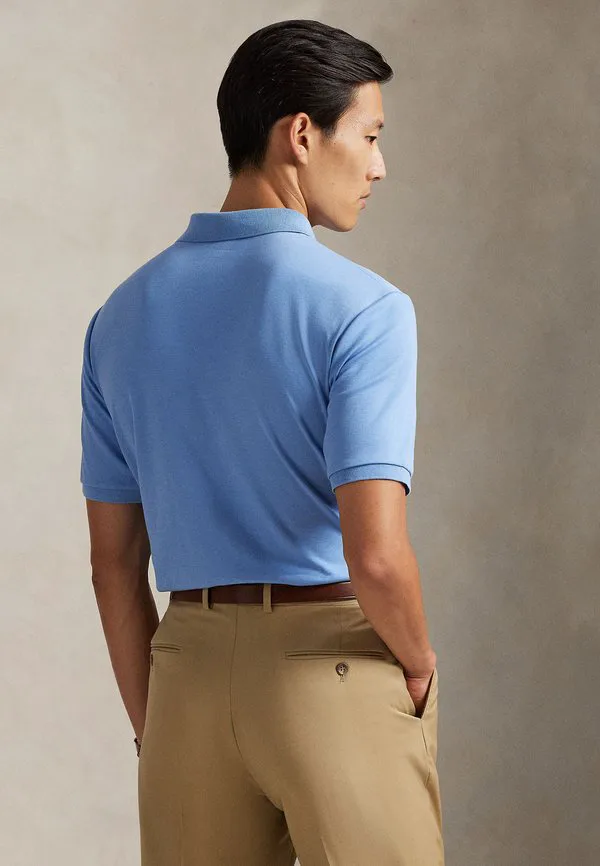Поло-Рубашка из мягкого хлопка приталенного кроя Polo Ralph Lauren, Sky Blue — фото 3
