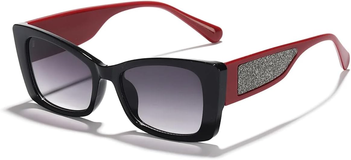 

Солнцезащитные очки с защитой UV400 | «Кошачий глаз», большая оправа, панк-стиль, разноцветные линзы | для женщин и мужчин, для занятий спортом на открытом воздухе и вождения DSVIGF, Black Gray