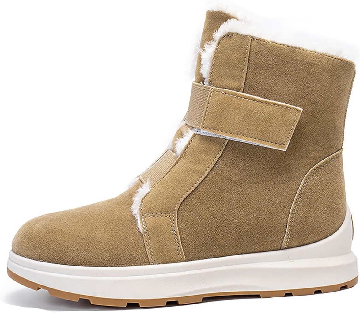 

Зимние сапоги DHAEY для женщин и мужчин, устойчивые к износу, с противоскользящей подошвой, утепленные мехом, унисекс, хаки