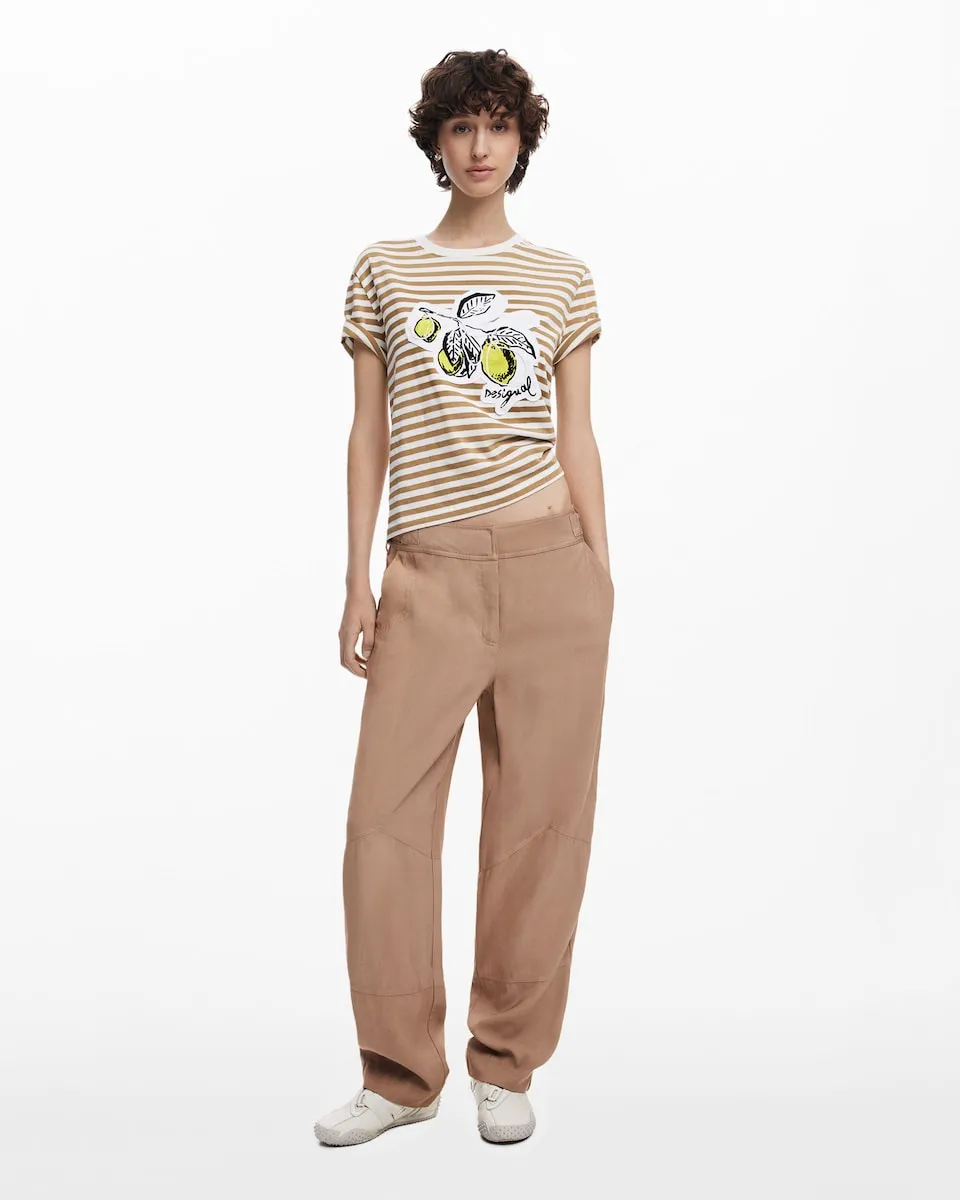 

Женские прямые брюки утилитарные Desigual, бежевый