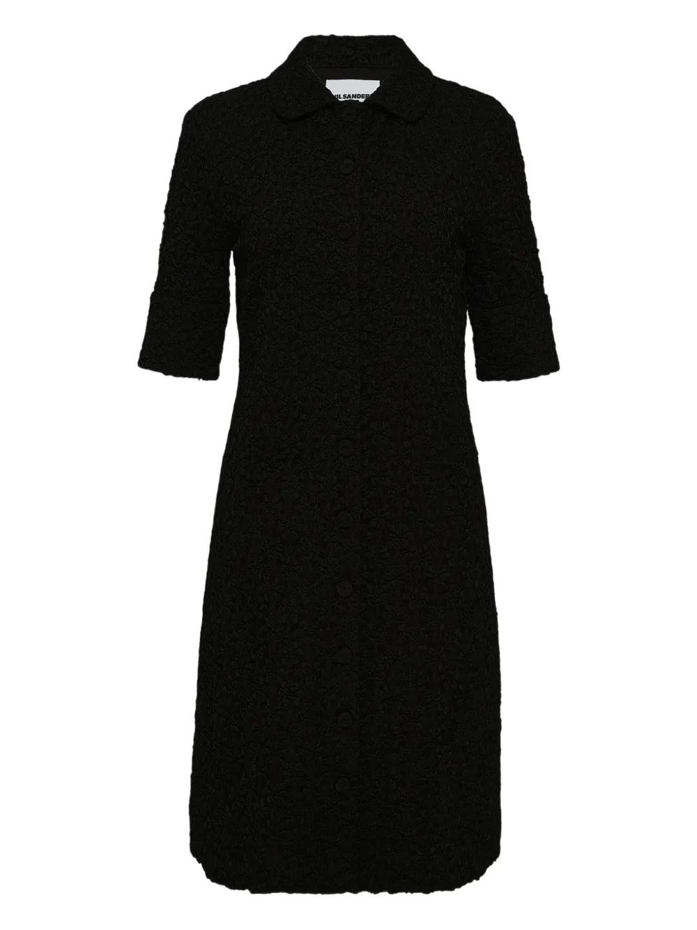 

Миди-платье с круглым вырезом JIL SANDER, черный