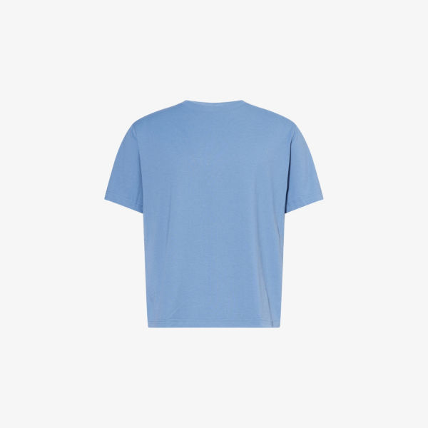 

Футболка тренировочная Easyset с коротким рукавом из эластичного трикотажа Lululemon, цвет washed denim