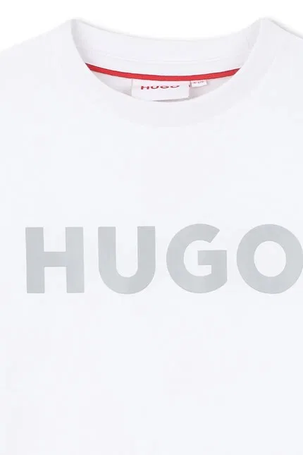Футболка хлопковая HUGO, белый — фото 3