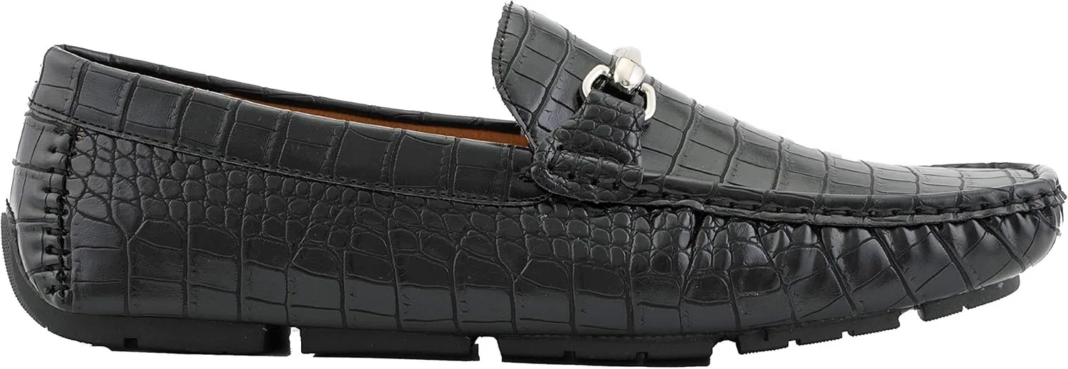 Мокасины мужские,, Amali Cola, Titus Black Croco — фото 2