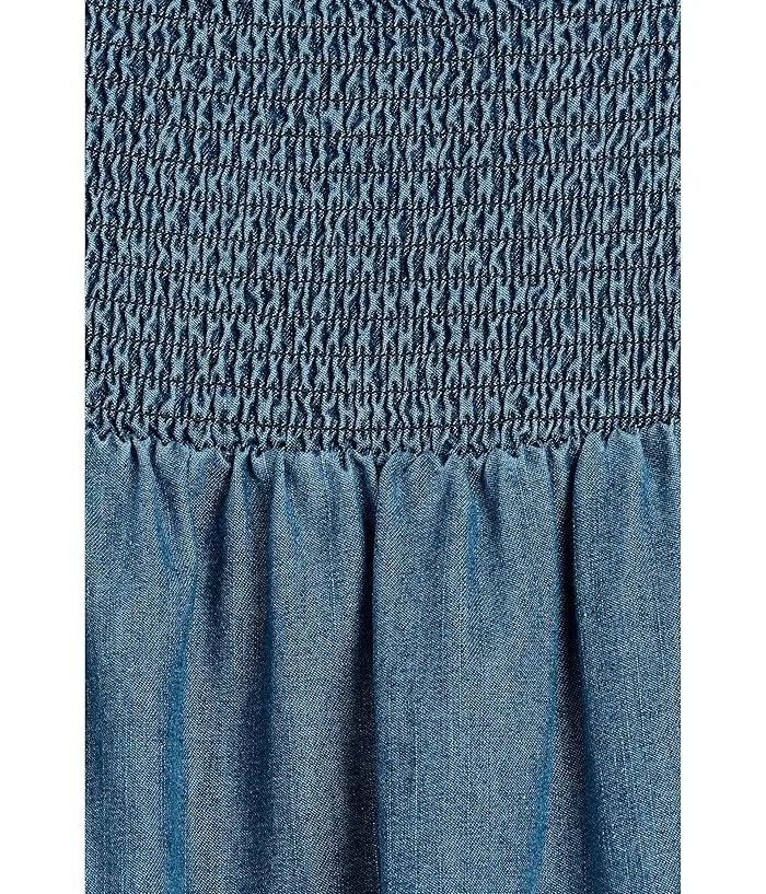 Платье с защипами Roma Appaman Kids, Medium Blue Chambray — фото 3