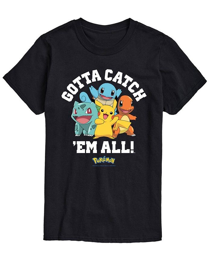 

Мужская футболка с рисунком Pokemon Catch Em All AIRWAVES, черный