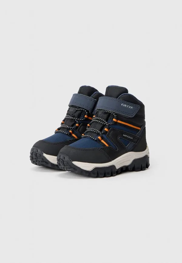 Ботинки himalaya boy на шнуровке до щиколотки Geox, Navy/Orange — фото 2
