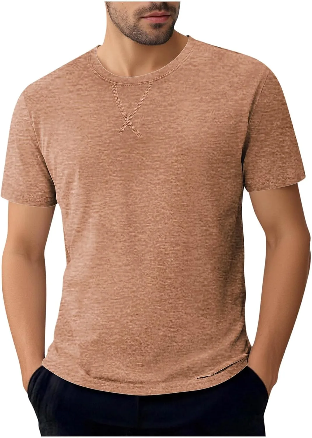 

Мужская футболка с коротким рукавом, легкая и дышащая