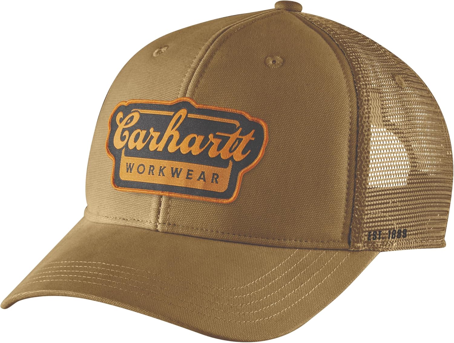 

Carhartt мужская кепка с гибким твилом, сетчатой спинкой и нашивкой с надписью, Golden Grass
