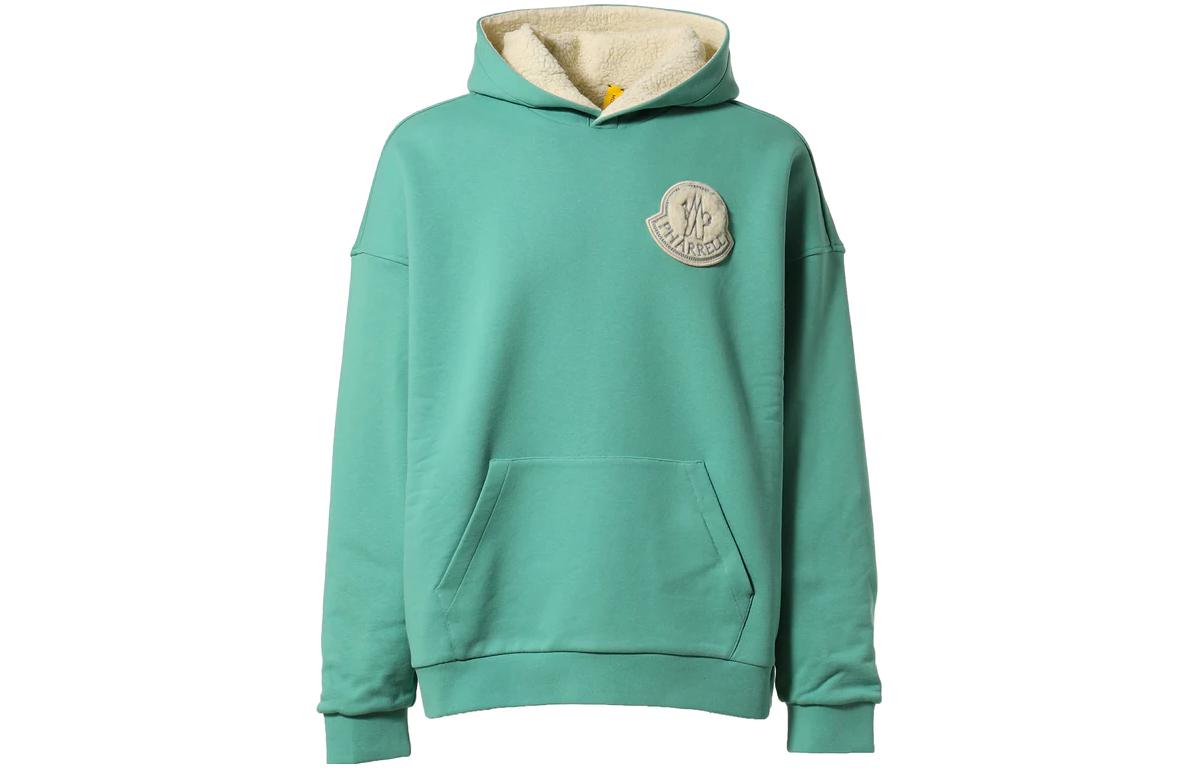 Худи с нашивкой и логотипом Фаррелла Уильямса Moncler, зеленый — фото 3