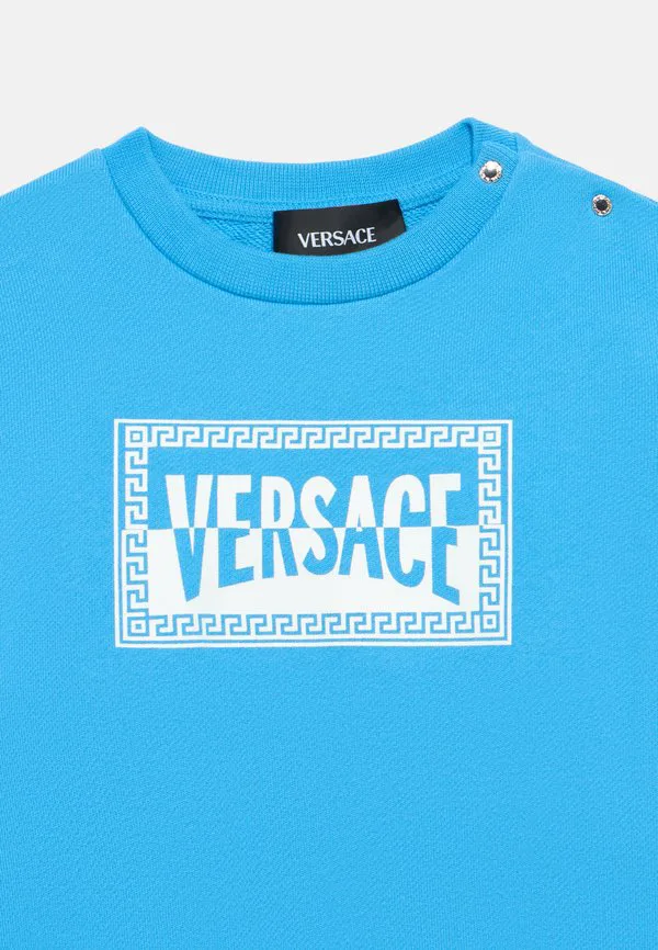 Толстовка унисекс felpa с контрастным логотипом Versace, Blue/Bianco — фото 3