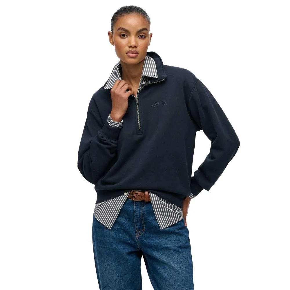 

Толстовка Superdry Essential Logo Gd half zip, синий