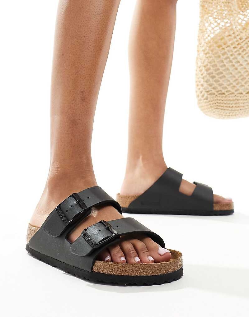 

Birkenstock - Arizona - Черные сандалии на плоской подошве