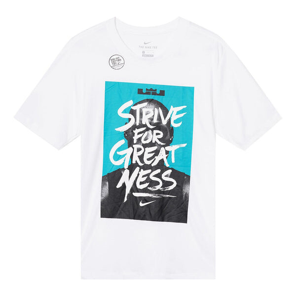 

Футболка lebron james printing sports short sleeve white Nike, белый