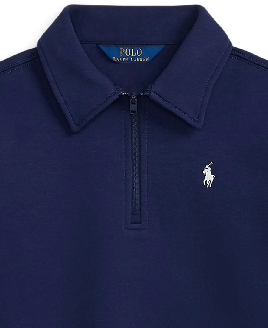 Свитер свободного кроя с воротником для девочек 7-16 лет Polo Ralph Lauren, темно-синий — фото 3