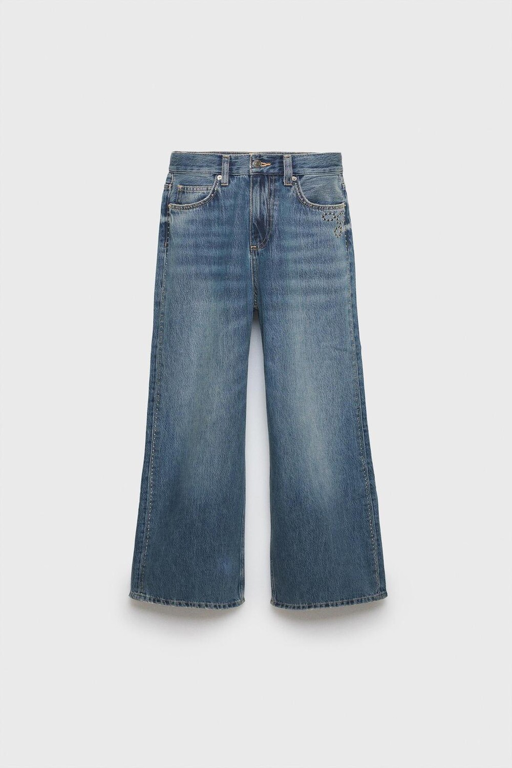 

Джинсы z3d широкие с заклепками ZARA, синий