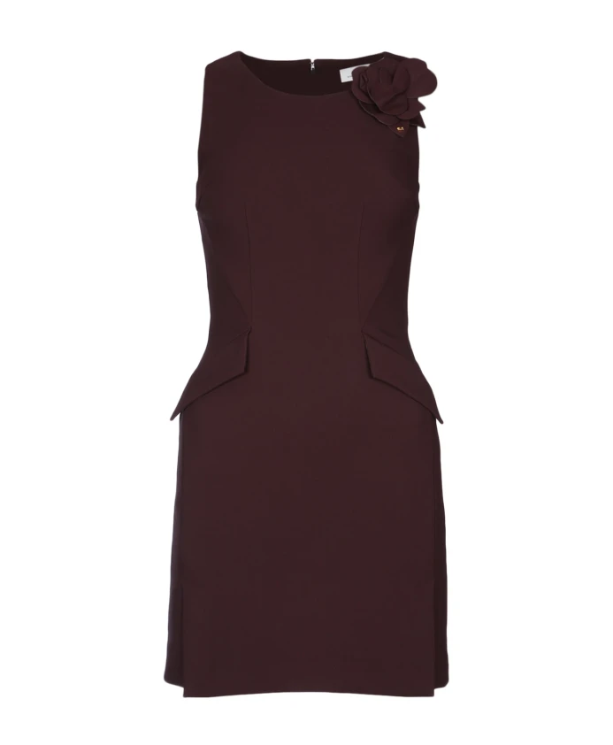 

Платье с рукавами-фонариками Elisabetta Franchi, коричневый