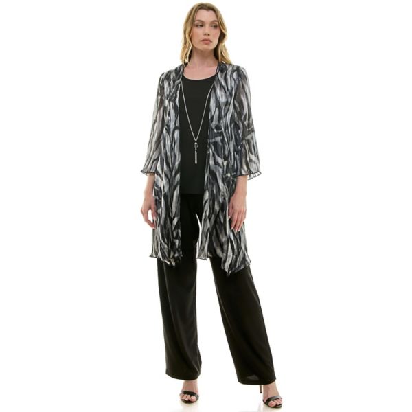 

Женский комплект из 2 предметов: топ и брюки Luxology, цвет black gray cream