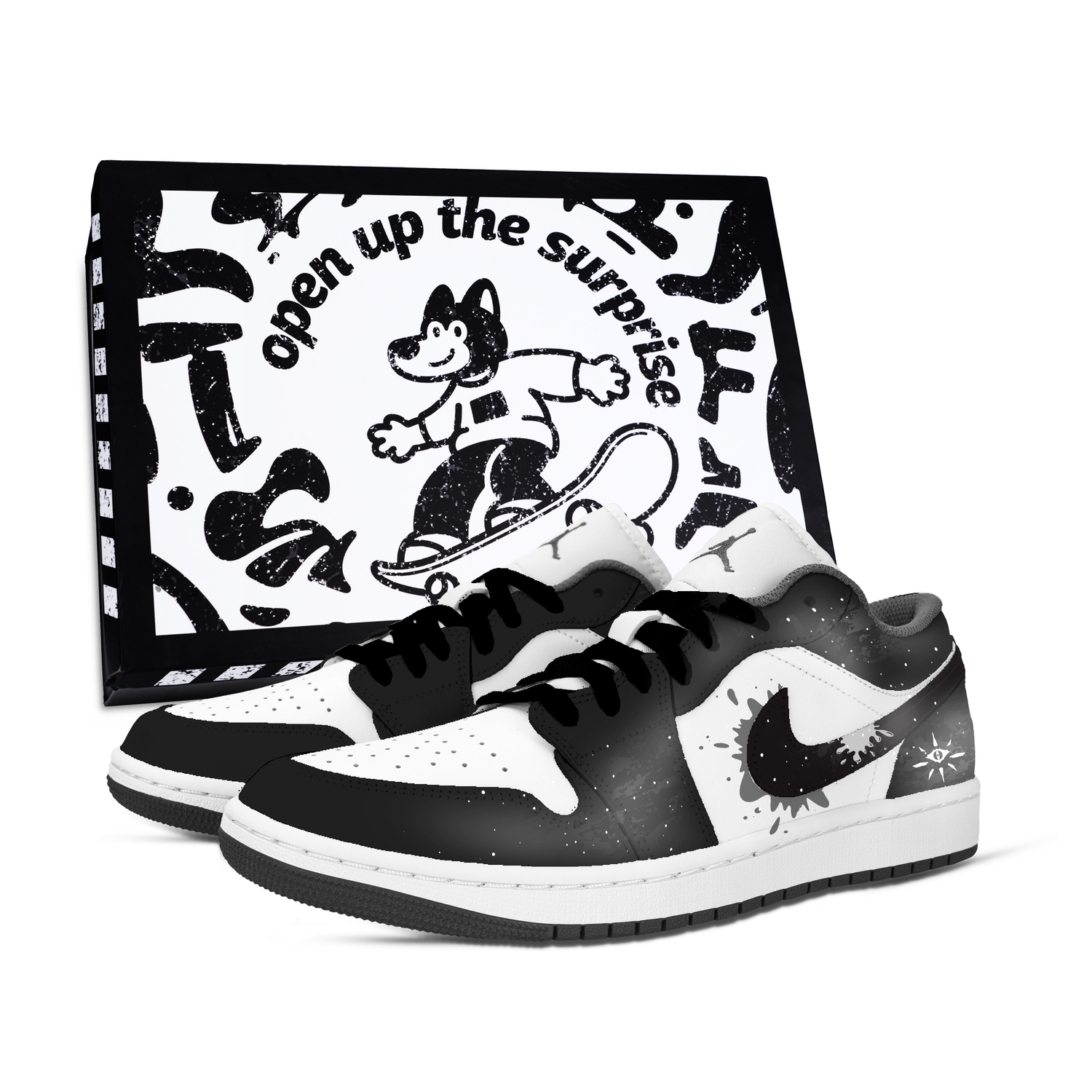 

Кроссовки баскетбольные Air 1 Broadened Vision устойчивые к истиранию винтажные unisex черные белые серые Jordan, черный белый серый