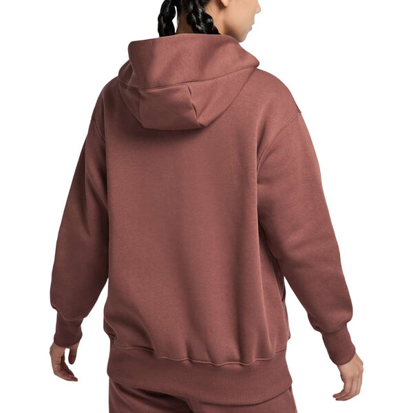 Куртка sportswear phoenix fleece oversized full-zip hoodie asia sizing 'red sepia' Nike, красный — фото 2
