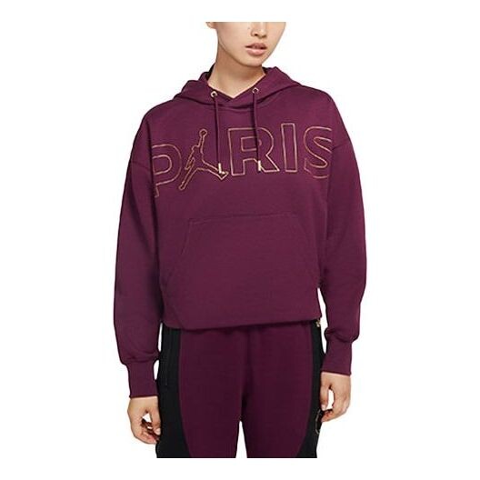 

Толстовка x psg fleece hoodie 'burgundy' Air Jordan, бургундия