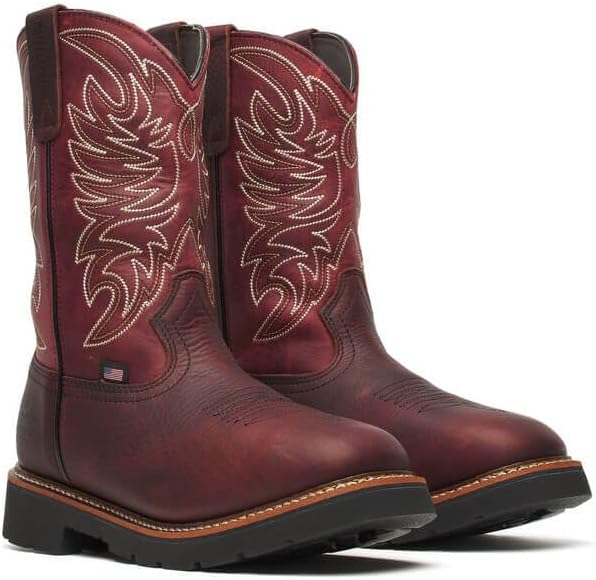 

Мужские ботинки Thorogood American Heritage Square Wellington с водонепроницаемым мягким носком, Chili/Crimson