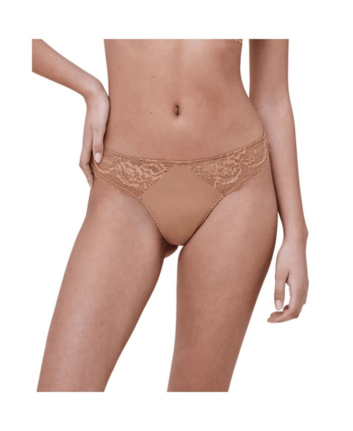 

Женские удобные кружевные стринги Minx No-Show Skarlett Blue, тан/бежевый