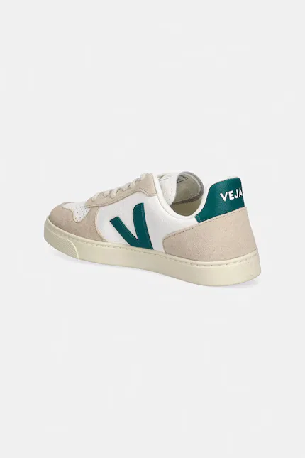 Кроссовки из замши и кожи Small V-10 Laces Veja, бежевый — фото 3
