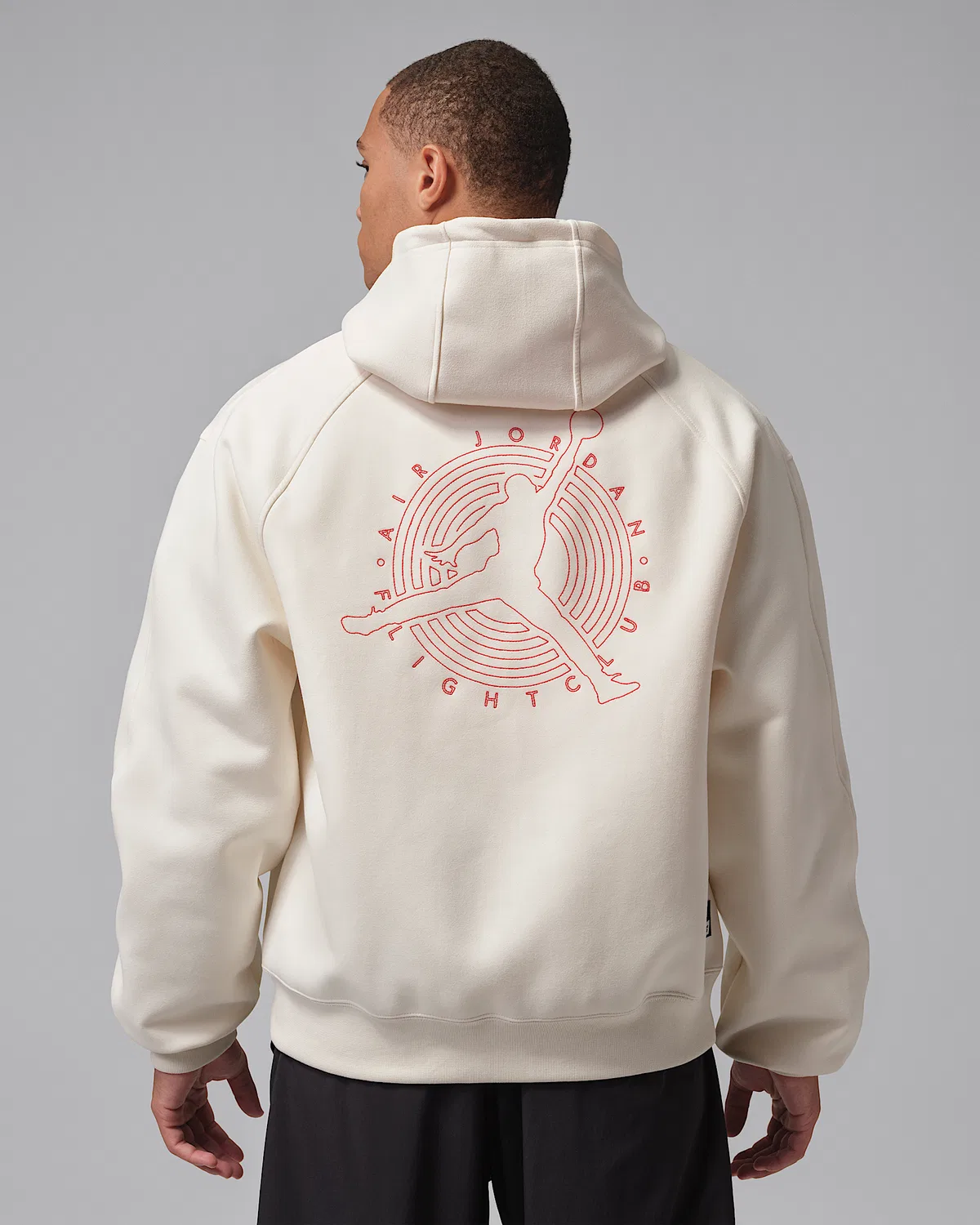Мужская флисовая кофта на молнии Jordan Flight Club Fleece, Pale Ivory — фото 2