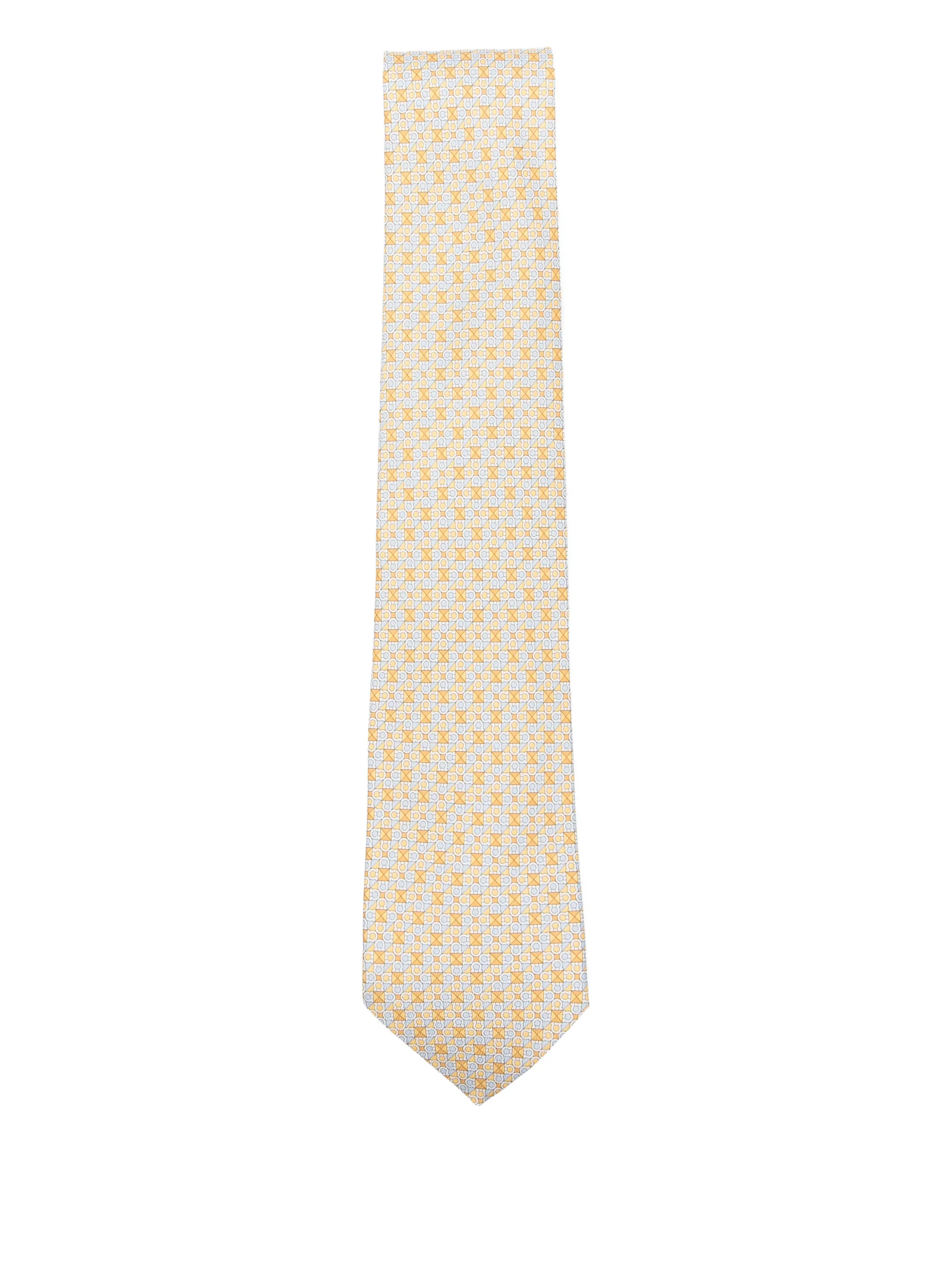 

Галстук с рисунком Ferragamo, желтый