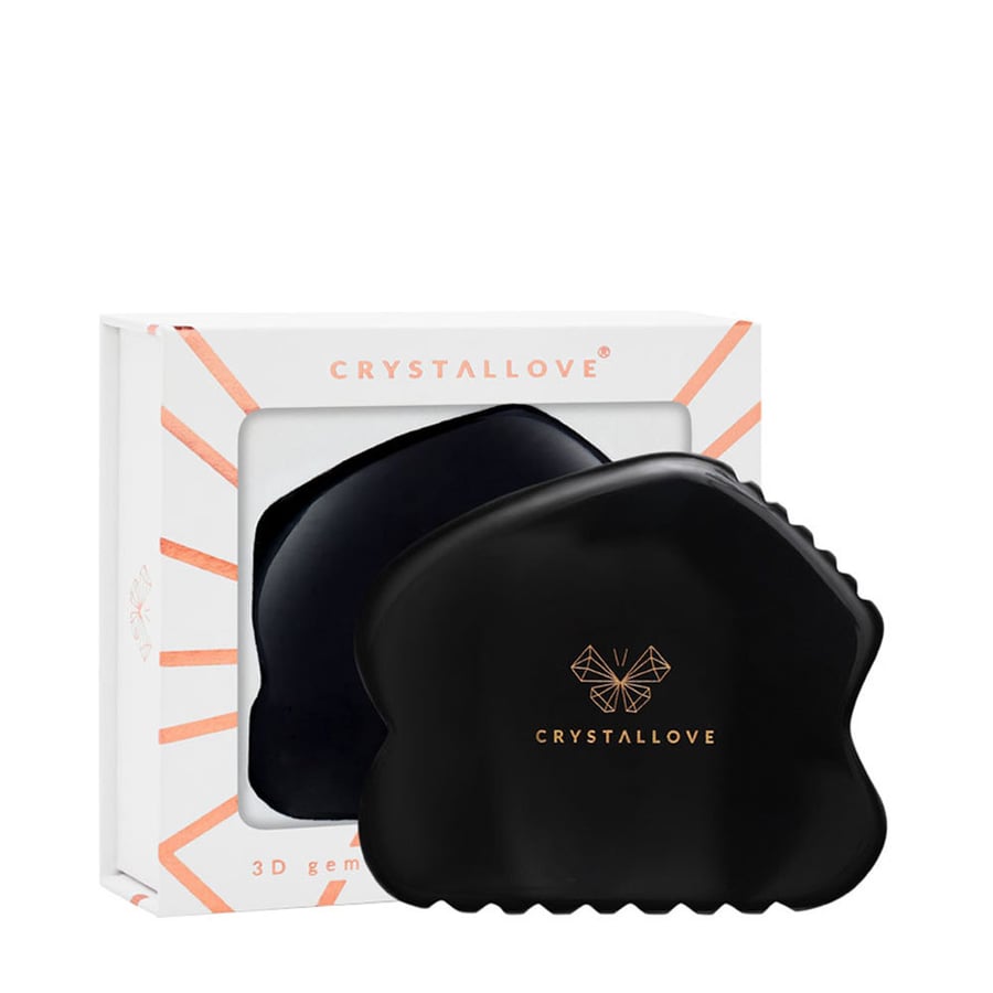 

CRYSTALLOVE Obsidian CONTOUR GUA SHA - обсидиановая пластина для массажа лица гуаша