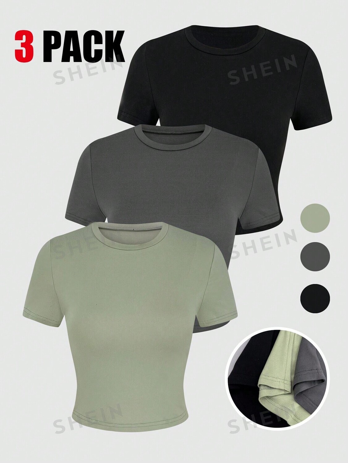 

Футболка женская Shein Ezwear, 3 штуки