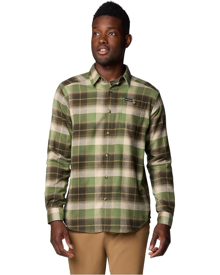

Рубашка Columbia Cornell Woods Flannel Long Sleeve Shirt, цвет Stone Green Classic Multi Tartan
