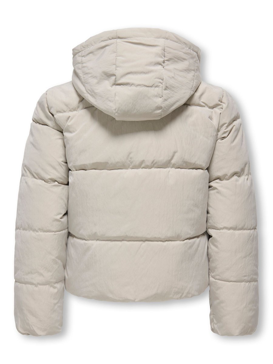 Зимняя куртка ONLY GIRLS KOGDOLLY LIFE SHT OTW NOOS, Pumice Stone/Off-White — фото 3