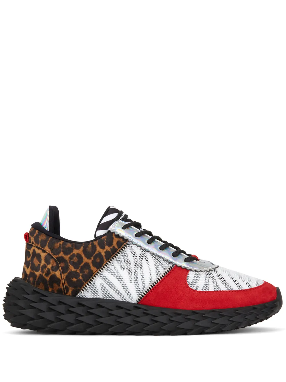 

Кроссовки с анималистичным узором Giuseppe Zanotti, красный