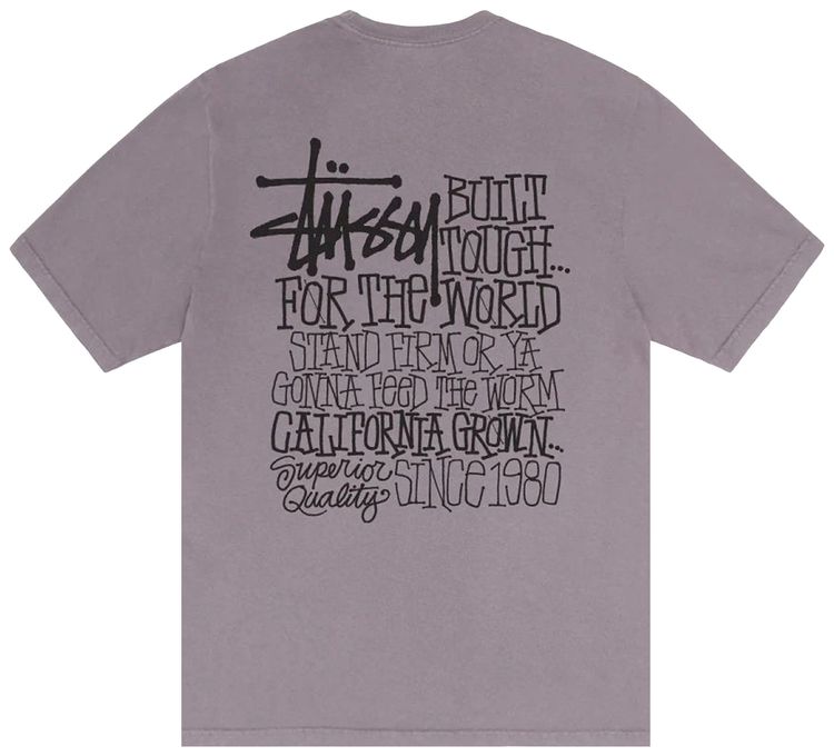 Футболка Stussy California Grown Tee, фиолетовый — фото 2