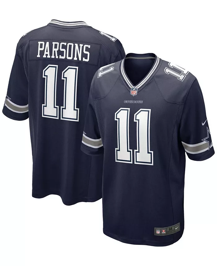 

Мужская игровая футболка Micah Parsons Dallas Cowboys First Round Pick Nike, синий