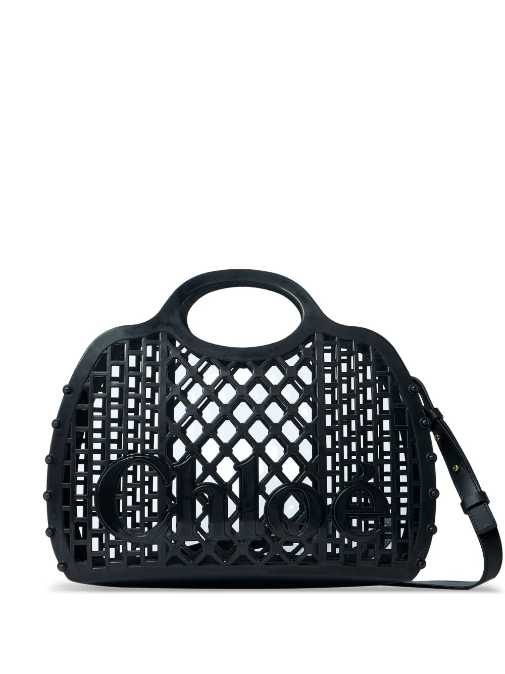 

Сумка-тоут Cage с логотипом CHLOÉ, черный