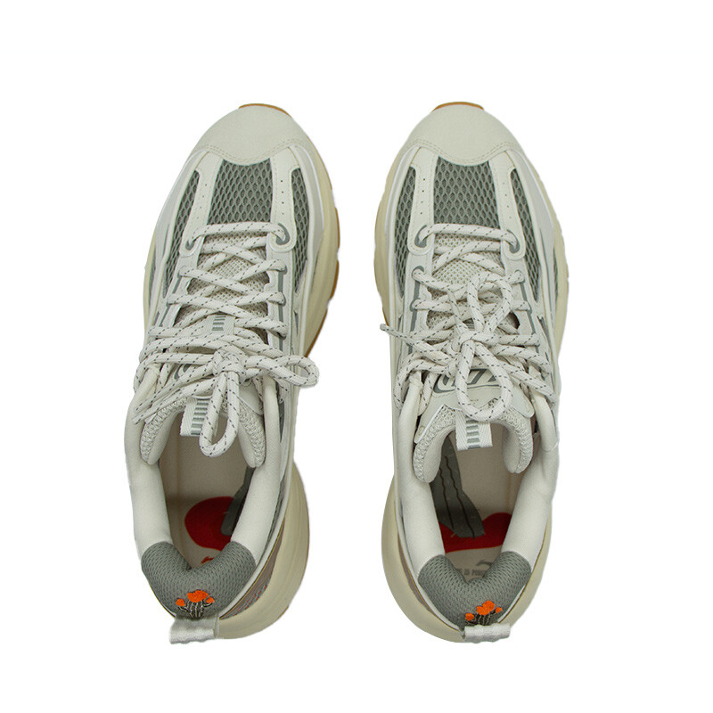 Кроссовки LINING Comet LITE Lifestyle Shoes Men Low-top Pearly White/withered Grass Grey, белый — фото 4