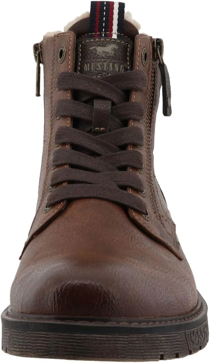 Мужские ботильоны MUSTANG с узорчатой ​​подошвой, артикул 15M0081002, Brown (Rust) — фото 4